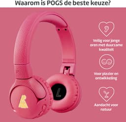 POGS - The Gecko 2 - Draadloze on-ear kinder koptelefoon - Bluetooth - Veilige volumebegrenzing - Duurzaam - Gratis app voor extra functies - rRoze — thumbnail 6