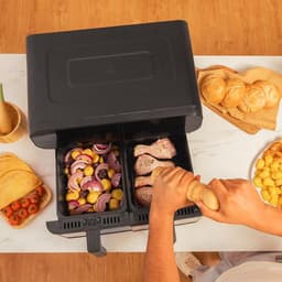 Cecotec Dubbele Airfryer XXL - 9 Liter - 8 Automatische Programma's - Krachtig 2800w Vermogen - Touchscreen - Sync Functie — thumbnail 6