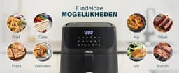 Princess 182061 Airfryer XXL 6,5L - Digitale Heteluchtfriteuse met Uitneembare Scheidingswand - Zwart - 1800 watt - 12 programma's - Digitale timer - Temperatuurbereik 80-200 °C - BPA- en PFOA-vrij — thumbnail 8
