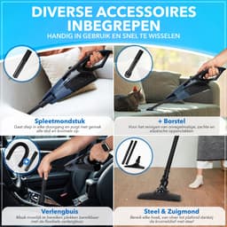 Innovixpro® Kruimeldief – Kruimeldief met steel – Nat&Droog – Handstofzuiger – 17000Pa ! – ExtremeZuigkracht – Kruimeldief snoerloos – Kruimelzuiger – Jouw ultieme schoonmaakpartner – Incl 2 filters – Autostofzuiger – Nat&droog – InclusiefReistas — thumbnail 4