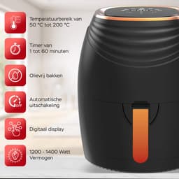 TurboTronic AF11D Digitale Airfryer - Zwart — thumbnail 3