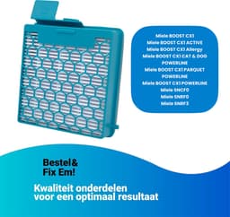 Fixem® - Geschikt voor Miele filter Boost CX1 - Stofzuiger filter - SF-HY60 - 1x — thumbnail 2