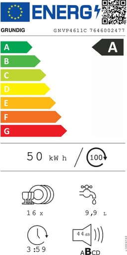 Grundig GNVP4611C INOX Vaatwasser inbouw — thumbnail 2