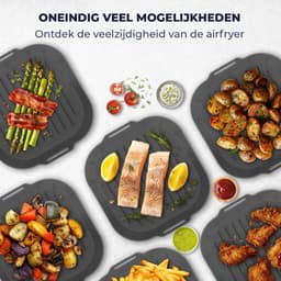 Fentic Airfryer Siliconen Bakje – 2 Stuks – 20,5 cm – Herbruikbaar – Geschikt voor Philips, Cosori, Ninja, Cecotec, Tefal, Princess – Accessoires voor Airfryers — thumbnail 6