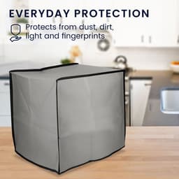 kwmobile heteluchtfriteuse beschermhoes geschikt voor Philips Essential Airfryer XXL - Kunststof hoes voor friteuse in lichtgrijs — thumbnail 7