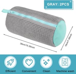 Wasnet voor Schoenen in de Wasmachine - Grijs, Set van 2 Stuks — thumbnail 2