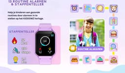 Kiddowz Smartwatch kinderen - Kinderhorloge - 5 t/m 12 jaar - met camera, filters en 26 kids spelletjes - Stappenteller - Pink v1 — thumbnail 8