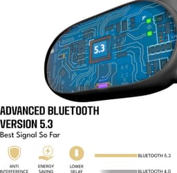 Voltma Active Beats - Open Ear Hoofdtelefoon met Air Conduction - Bluetooth 5.3 Sport Headset - Koptelefoon IPX45 Waterdicht - 6 Uur Speeltijd - Snelladen - Open Ear Comfort Draadloze Oortjes voor Sport en Fitness - geschikt voor Android, iOs (zwart) — thumbnail 6