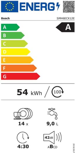 Bosch SMH6ECX12E - Series 6 - Inbouw vaatwasser - 60 cm - Energielabel A - Home Connect — thumbnail 2