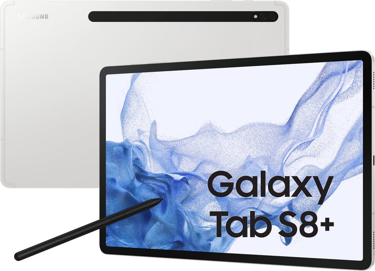 Samsung - Galaxy Tab S8+ 5G - 128GB - Zilver — afbeelding 1