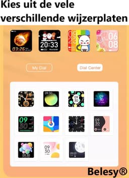 Belesy® Humble - Smartwatch Meisjes– Kinder Horloge – Stappenteller – Calorieën –Hartslag – Sporten –Je eigen foto als wijzerplaat - Kleurenscherm - Full Touch – Paars – Siliconen - Moederdag — thumbnail 9