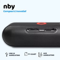 NBY Krachtige Bluetooth Speaker - 10W Surround Sound Draadloze Luidspreker - 10 Meter Bereik & 6 Uur Draadloos Muziek Afspelen Zonder Opladen - Zwart — thumbnail 3