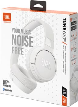 JBL Tune 670NC - Draadloze Noise Cancelling Koptelefoon - Bluetooth - On-ear - 70 uur batterij - JBL Pure Bass - Wit — thumbnail 10