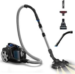 Philips Stofzuiger zonder Zak FC9747/09 - Zuigmond met LED Verlichting - Lang Snoer - Alle Vloertypen - Met HEPA 13 Allergiefilter - Incl 3 Extra Mondstukken - Zwart — thumbnail 2