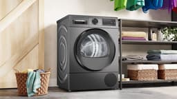Bosch WQG235DRNL Serie 6 - Wasdroger - Warmtepompdroger - Blijvend energiezuinig met Self Cleaning Condensor - Auto Dry: droogt automatisch tot de gewenste droogtegraad - Cast iron grey - Trommelverlichting — thumbnail 6