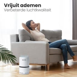 Auronic Luchtreiniger - 12 m² - Air Purifier met HEPA Filter - Verwijdert 99,97% - 25W - 3 Standen - Wit — thumbnail 6