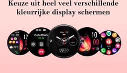 Belesy® Dakota Smartwatch Dames – Smartwatch Heren – Horloge 1.04 inch AMOLED Kleurrijk Touchscreen – Veel Gezondheidsmeters – Fitness Tracker – Agenda & Email & Meldingen – Bluetooth Bellen – Muziek Speler – AI Voice Assistent – Zwart Staal — thumbnail 9