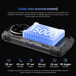 Blackview ROCK 2 Pro Robuuste Smartphone 5G - Gemini AI - 32GB RAM - 256GB ROM - 6.67 inch 120Hz - 15000mAh - IP68/IP69K - Android 16 Robuuste Telefoon - NFC - GPS - OTG - Geel — thumbnail 10
