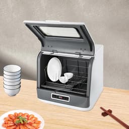 Rolu Mini Vaatwasser – 45 x 40 x 44.8 CM – 4 Tot 6 Couverts – Max 70°C – 3 Programma’s – IPX1 – Touchscreen — thumbnail 5