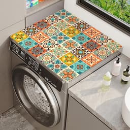 Wasmachine Droger Mat - Apparaat Beschermhoes - Apparaten Beschermen - Absorberend Antislip - 60 cm - Grijs — thumbnail 1