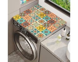 Wasmachine Droger Mat - Apparaat Beschermhoes - Apparaten Beschermen - Absorberend Antislip - 60 cm - Grijs