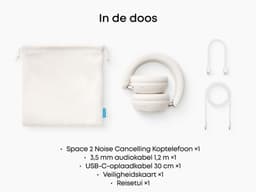 soundcore Space 2 by Anker, Active Noise Cancelling Koptelefoon, Comfortabele Pasvorm, 50H Speeltijd, LDAC Hi-Res Draadloze Audio, Dual Connection, Helderre Gesprekken, Bluetooth 6.1, Nap Mode, Draagdetectie — thumbnail 8