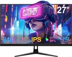 RUX® Gaming Monitor 240hz - Gaming Monitor -Zwart - ‎‎16cm x 62cm x 46cm; 5 kg