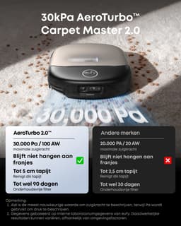 eufy S2 Nieuw 2026 Stofzuiger- en Dweilrobot HydroJet, 30kPa AeroTurbo™ 2.0-Zuigkracht, Vloerreinigingssysteem 2.0, EcoClean™ Elektrolyse, Randreiniging, Haarvrije DuoSpiral™ Borstels, 12-in-1 UniClean™ Station — thumbnail 7