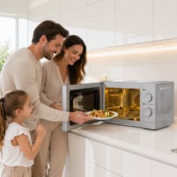 Heinner HMW-MD20MSL Solo Magnetron Vrijstaand 20 Liter - 700W met 5 Vermogensstanden - Ontdooifunctie & Timer 35 Min - Mechanische Bediening - Zilver — thumbnail 9