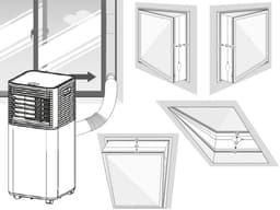 MEDION Smart Mobiele Airco P701 (7000 BTU, 3-in-1, Koelen, Ontvochtigen, Ventileren, tot 25m², incl. Raamafdichtingskit, voor Slaapkamer en Woonkamer, WiFi, App-Functie, Afstandsbediening, MD 37672) — thumbnail 11