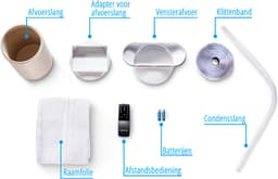 MEDION Smart Mobiele Airco P701 (7000 BTU, 3-in-1, Koelen, Ontvochtigen, Ventileren, tot 25m², incl. Raamafdichtingskit, voor Slaapkamer en Woonkamer, WiFi, App-Functie, Afstandsbediening, MD 37672) — thumbnail 12