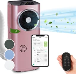 Klarstein mobiele airconditioner met luchtafvoerslang, 5-in-1 airconditioner, ventilator, luchtontvochtiger, luchtreiniger & nachtmodus, app-bediening, kleine & draagbare airconditioner voor thuis & op kantoor, 7000 BTU,9 kW voor 42 m² 48 dB — thumbnail 21