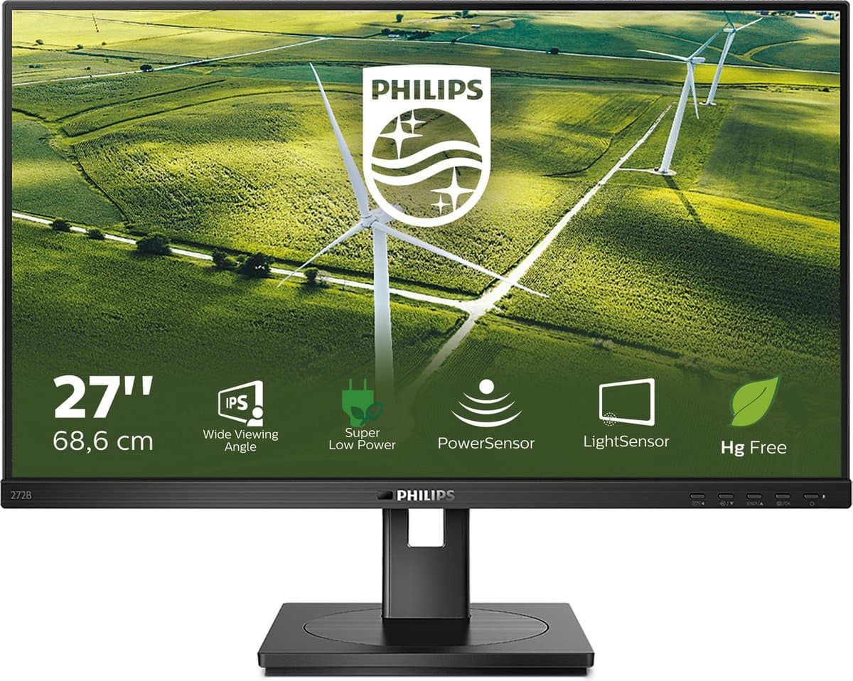 Philips Monitor B-Line 272B1G - Full HD IPS Monitor - Powersensor - Energiezuinig - 75 Hz - 27 inch — afbeelding 1