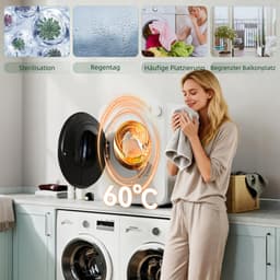 Homcom Wasdroger-Staal, roestvrij staal-48L x 44B x 57H cm-Wit — thumbnail 7