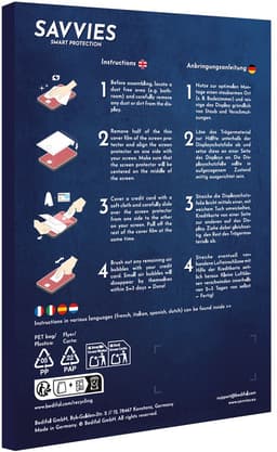 3 Stuks Savvies Screenprotector - geschikt voor Philips Airfryer HD9876/90 - beschermfolie glas transparant — thumbnail 8