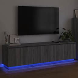 Grote TV Meubel 180 cm Grijs Sonoma met LED-verlichting en Opbergruimte — thumbnail 5