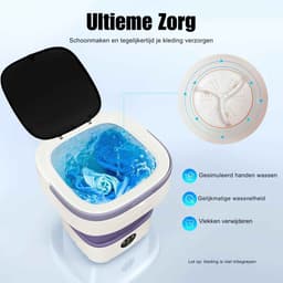 ElevateCommerce – Mini Opvouwbare Wasmachine 12L | Draagbare Reis Wasmachine met 3 Programma’s & Centrifuge | Compact voor Babywas, Camping & Studenten — thumbnail 2