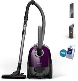 Philips Performer Compact 3000 Series XD3100/06 - Stofzuiger met Zak - Paars - + 2 Extra Mondstukken — thumbnail 1