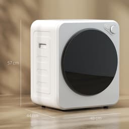 Mini Wasdroger – Kleine Droger – Compacte Wasdroger – Opbouwdroger – Luchtafvoerdroger – 5 Programma’s – Roestvrijstalen Omkeerbare Trommel – 800W/400W Vermogen — thumbnail 6