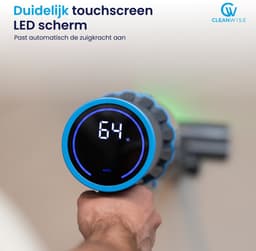 CleanWise Rita – Steelstofzuiger Draadloos met Kruimeldieffunctie – Zonder Zak op Accu – 30kPa Zuigkracht – Groene Laser – HEPA 14 Filter – Lichtgewicht 1,5 kg – Tot 60 Min Accuduur – Voor Huisdierharen – Nederlands Product — thumbnail 6