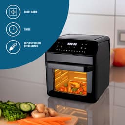 Aurixi® Heteluchtoven - Oven - Airfryer Oven - Zwart - ‎38cm x 31cm x 36cm — thumbnail 8