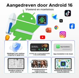 POCKAM P11 Tablet - 48GB RAM+128GB ROM/TF 2TB - Android 16 - 11 inch tablet 90Hz - T7250 - 8800mAh - 13MP+5MP - Gemini AI - Widevine L1 - Face ID - 5G WIFI - Dubbele luidsprekers - Pen, toetsenbord, muis - Zwart — thumbnail 10