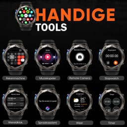 Synyq GPS Pro - GPS Smartwatch Heren - 51mm - AMOLED Scherm - 3 Bandjes - 5ATM Waterdicht - Belfunctie - 170+ Sportmodi - Stappenteller - Hartslag, Slaapmeter - Smartwatch Heren - Horloge Heren - Sport Horloge - IOS & Android — thumbnail 9