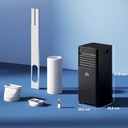 HOMCOM-Draagbare airconditioner-ABS-30.5x32.5x67.8cm-Zwart — thumbnail 10