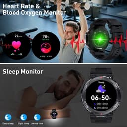 Manike K56 Smartwatch – 1,32 inch Display - Hartslag - & Bloeddrukmeting - SpO₂ - Slaapmonitoring - Multisport - IP67 Waterdicht - 7 Dagen Batterij - Meldingen, Android & iOS Compatibel — thumbnail 9