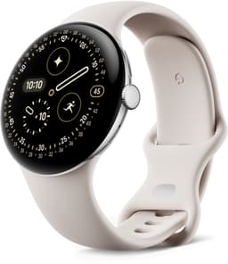 Google Pixel Watch 4 - Smartwatch - 45mm - WiFi - Zilverkleurig/Porcelain — thumbnail 2
