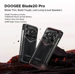 DOOGEE Blade 20 Pro - Robuuste Smartphone - Robuuste Telefoon - 24GB RAM + 256GB ROM（2TB/TF) - 11800mAh/18W - 6.6 Inth HD+ IPS+90Hz - 125dB Luidsprekers - Nachtzichtcamera - Face ID - Triple card slot - Rood — thumbnail 6