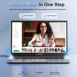 Acemagic AX18 18.5 inch Laptop Computer - Ryzen 4300U Processor(tot 3,7 GHz) - 7000 mAh Battery - 16GB DDR4 RAM 512GB SSD - WiFi 5 - Type C - Grijs — thumbnail 7