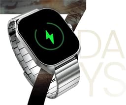 HiFuture Apex Roestvrijstalen Smartwatch heren, 2.04 Amoled Display, IP68 waterdicht, Tot 7 dagen batterijduur, hartslagmeter, Stappenteller, Compatibel met iOS en Android (Zilver) — thumbnail 2