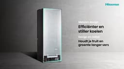 Hisense RB390N4BFC - Koel-vriescombinatie - 300 liter - No Frost - Inverter Compressor - Zwart - Energieklasse C - 35 dB - Super Cool & FastFreeze — thumbnail 8
